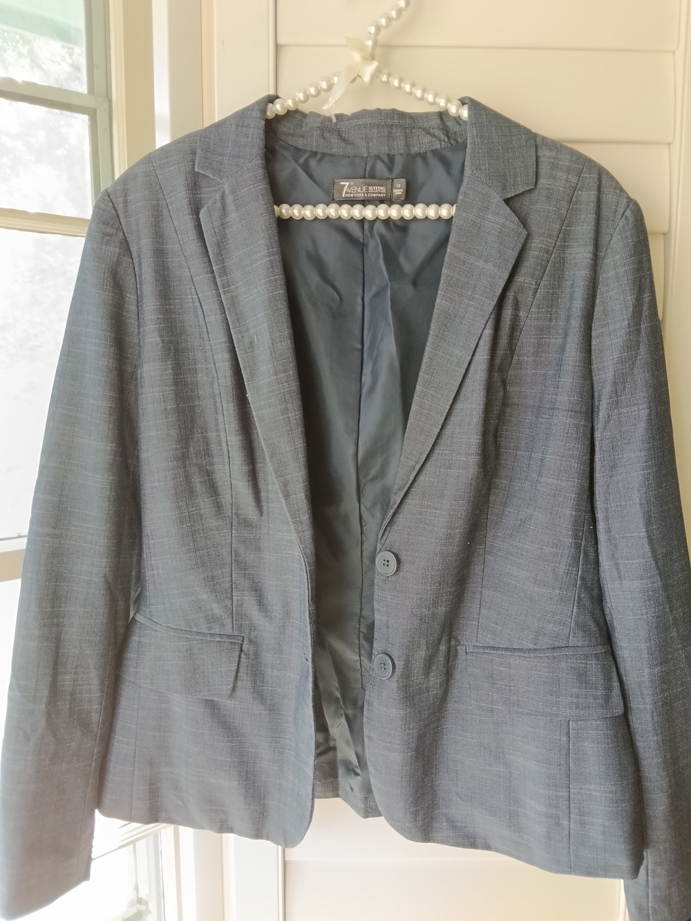 7th Avenue Suiting Gray Blazer | Size 12 | Professional Workwear